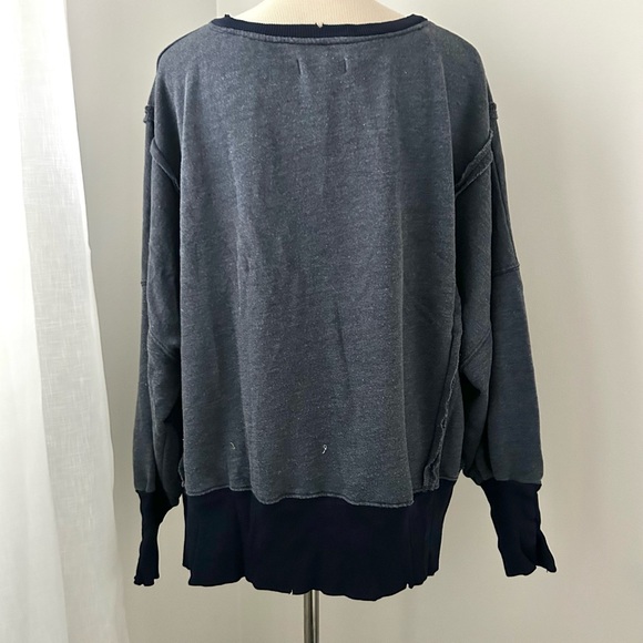 🍒NWT Free People We The Free SYDNEY Graphic Camden. Blue. Size: XS - Picture 5 of 12